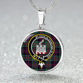 MacDonald of Clanranald #2 (MacDonald of Clanranald; #2) Modern Tartan Crest Circle Necklace