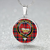 MacDonald of Glenaladale #2 (Donald Glenfinnan) Modern Tartan Crest Circle Necklace