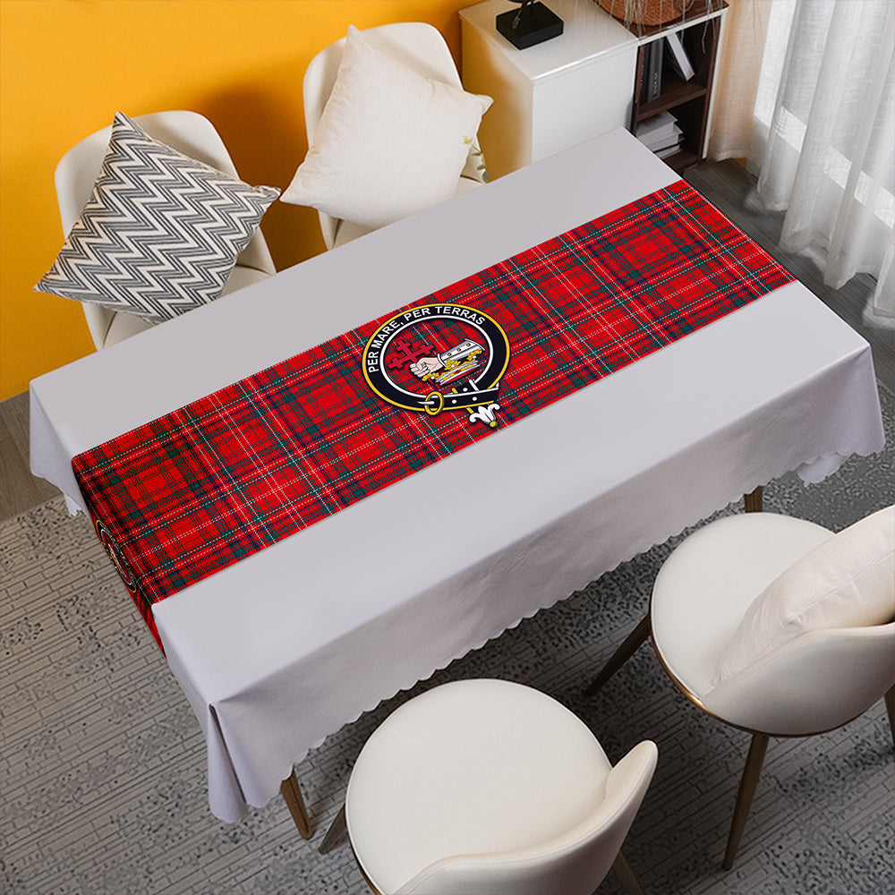 MacDonald of Staffa (Donald of Staffa) Modern Tartan Crest Table Runner