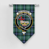MacDonald of the Isles Hunting Ancient Tartan Crest Gonfalon