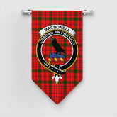 MacDonnell of Keppoch Modern Tartan Crest Gonfalon