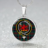 MacDuff Hunting Modern Tartan Crest Circle Necklace