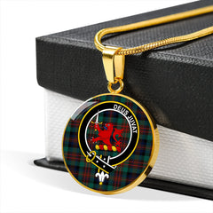 MacDuff Hunting Modern Tartan Crest Circle Necklace