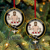 MacFarlane Tartan Crest Wood Acrylic Ornament