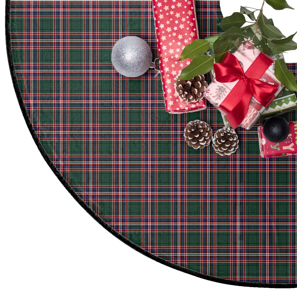 MacFarlane Hunting Modern Tartan Plaid Christmas Tree Skirt