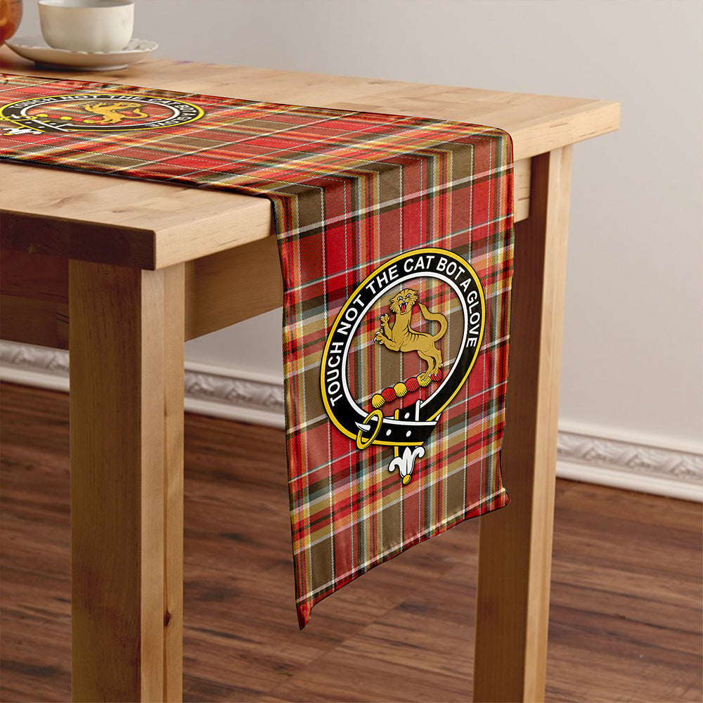 MacGlashan Weathered Tartan Crest Table Runner