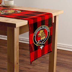 MacGregor Rob Roy (Gregor Red & Black) Modern Tartan Crest Table Runner