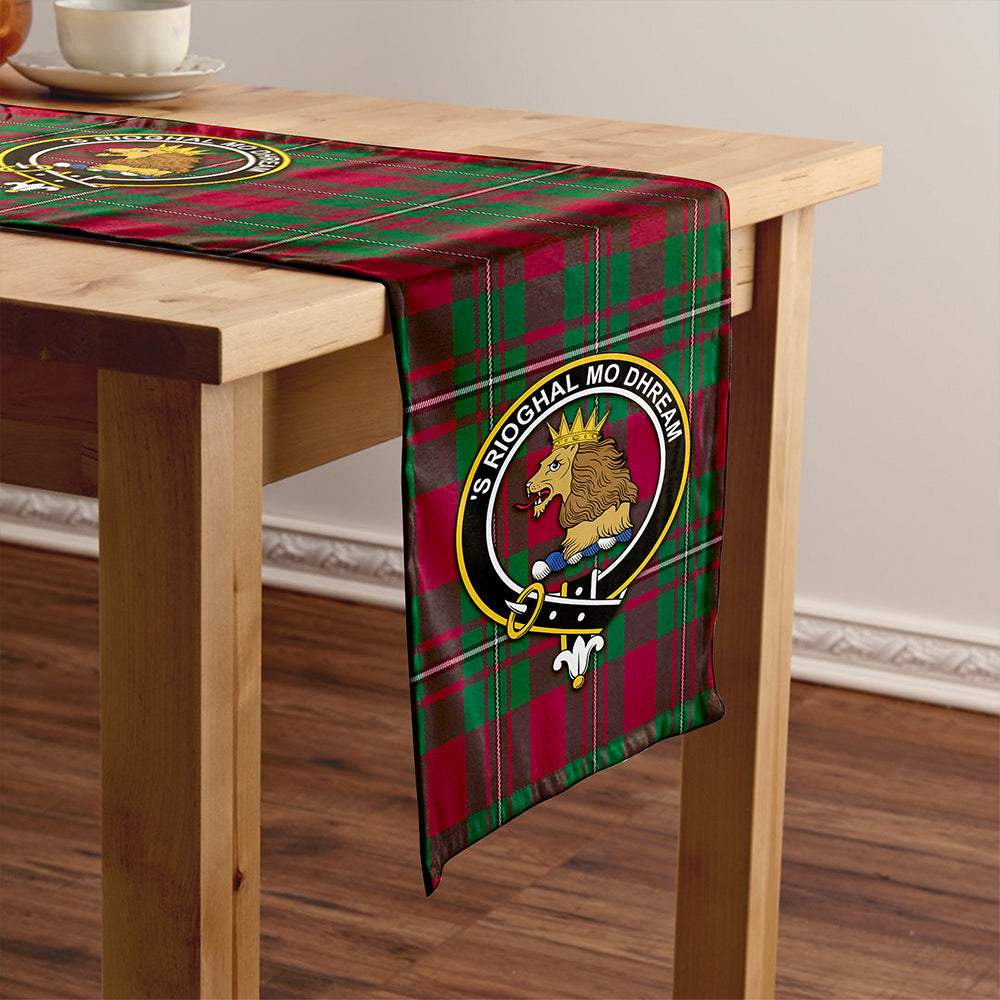 MacGregor of Cardney (Gregor of Cardney) Modern Tartan Crest Table Runner