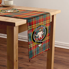 MacGurk Weathered Tartan Crest Table Runner