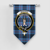 MacKay Blue Tartan Crest Gonfalon