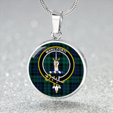 MacKay Modern Tartan Crest Circle Necklace
