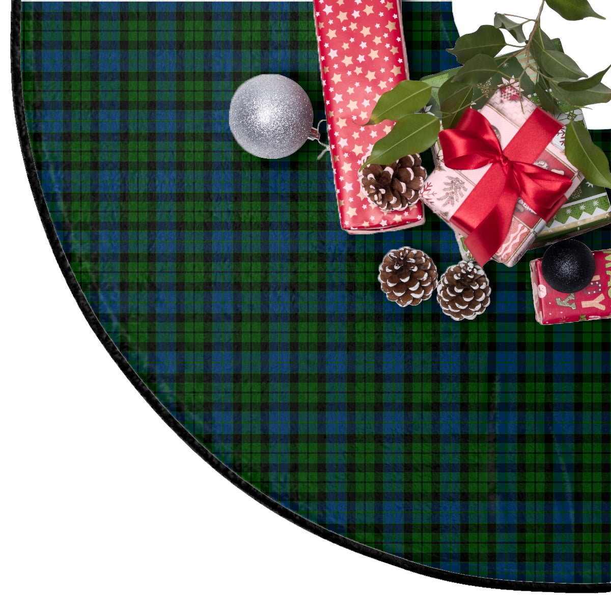 MacKay Modern Tartan Plaid Christmas Tree Skirt