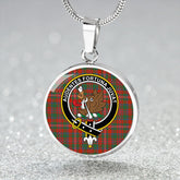 MacKinnon Ancient Tartan Crest Circle Necklace