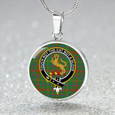 MacKintosh Hunting Ancient Tartan Crest Circle Necklace