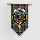 MacLaren Weathered Tartan Crest Gonfalon