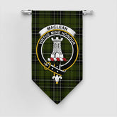 MacLean Hunting Ancient Tartan Crest Gonfalon