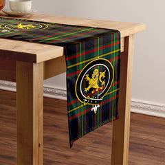 MacLeish Modern Tartan Crest Table Runner