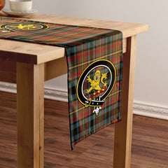 MacLeish Weathered Tartan Crest Table Runner