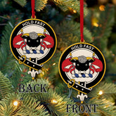 MacLeod Tartan Crest Wood Acrylic Ornament