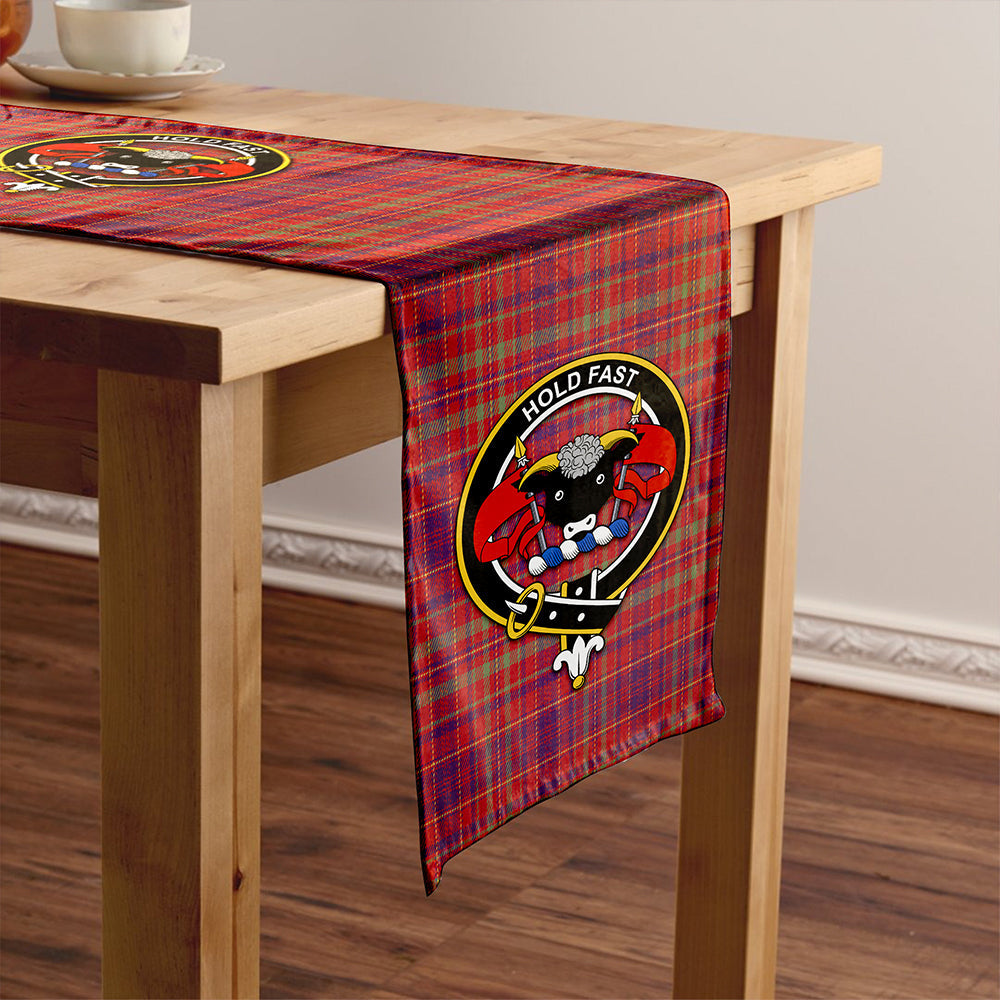MacLeod Red Weathered Tartan Crest Table Runner