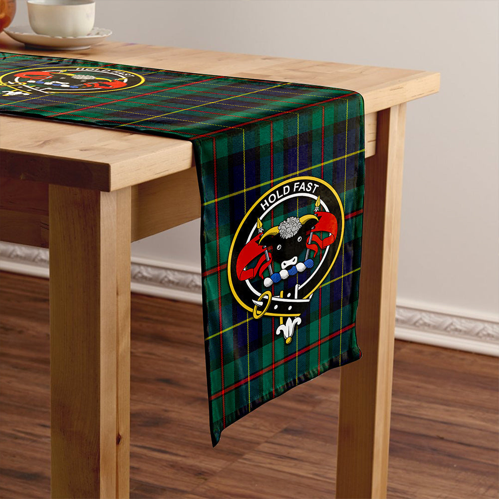 MacLeod of Assynt Modern Tartan Crest Table Runner
