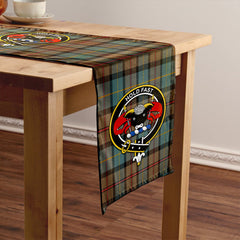 MacLeod of Assynt Weathered Tartan Crest Table Runner