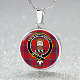 MacNab Smith Modern Tartan Crest Circle Necklace