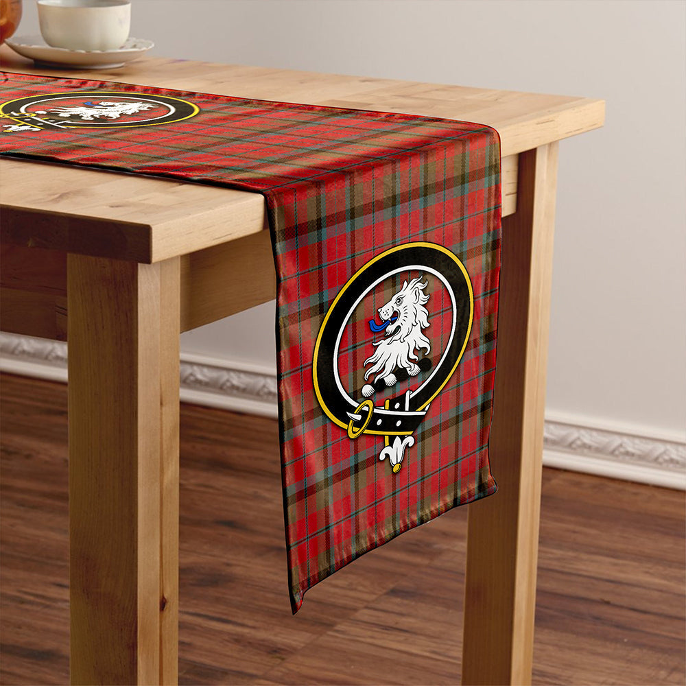 MacNaughton Weathered Tartan Crest Table Runner