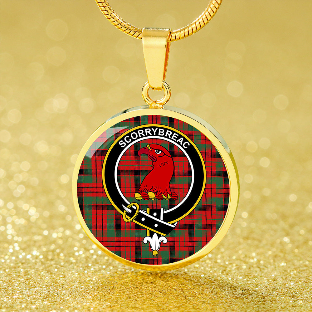 MacNicol Ancient Tartan Crest Circle Necklace