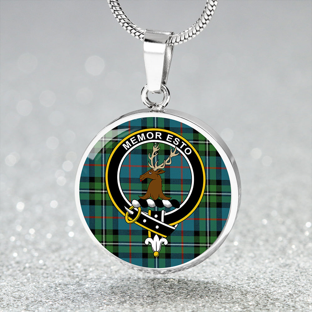 MacPhail Hunting Ancient Tartan Crest Circle Necklace