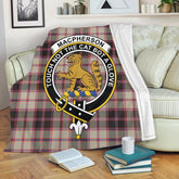 MacPherson Hunting Ancient Tartan Crest Premium Blanket