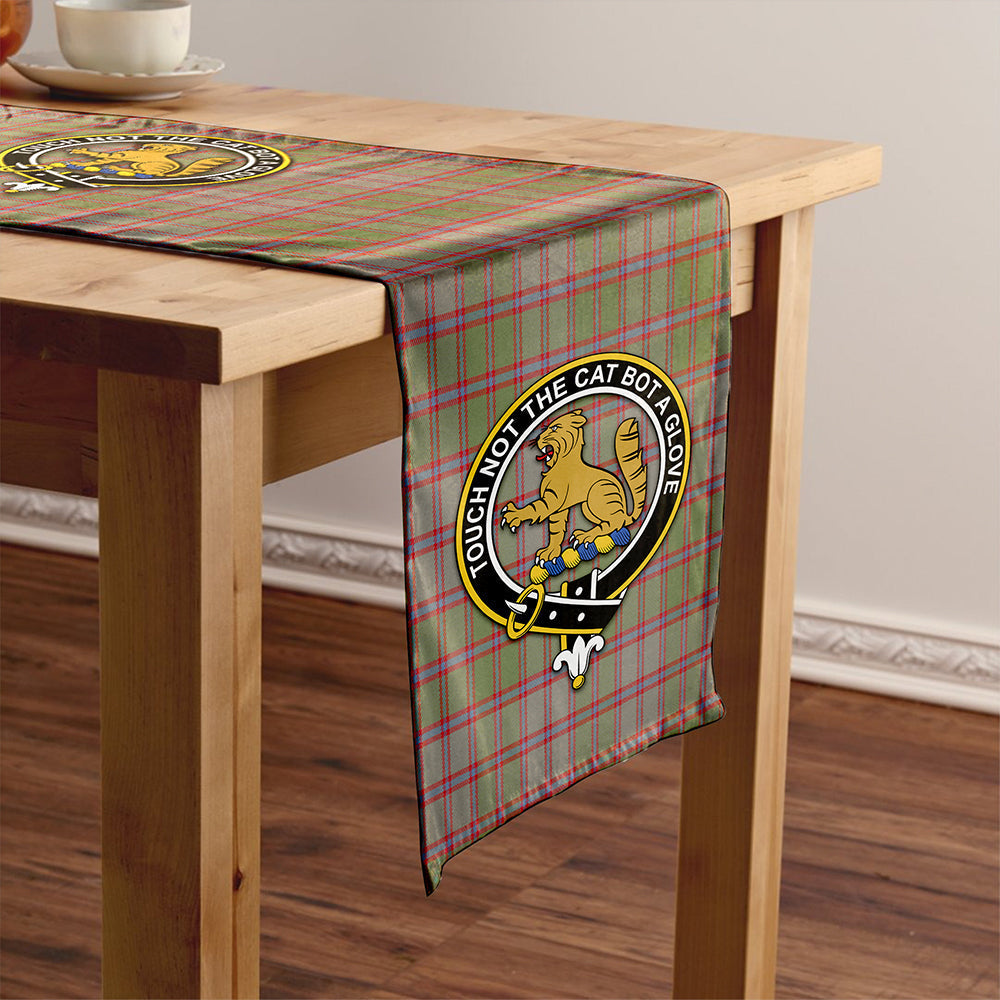 MacPherson of Glentruim Weathered Tartan Crest Table Runner