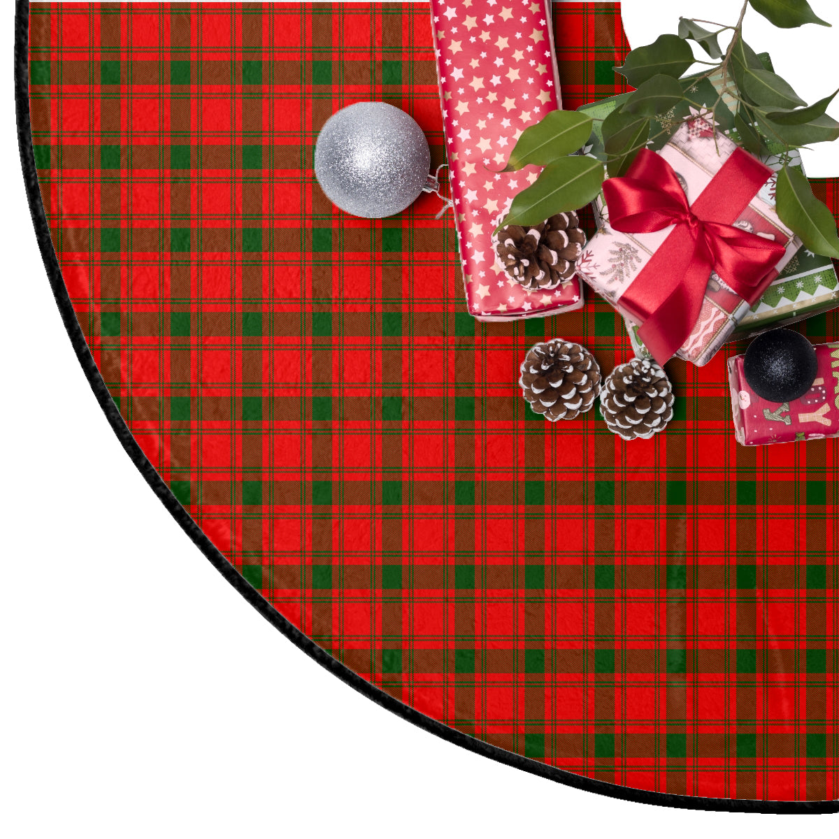 MacQuarrie Modern Tartan Plaid Christmas Tree Skirt