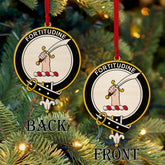 MacRae Tartan Crest Wood Acrylic Ornament