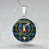 MacRae Hunting Ancient Tartan Crest Circle Necklace