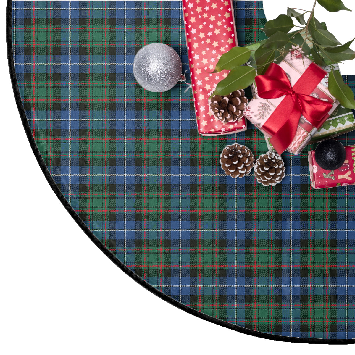 MacRae Hunting Ancient Tartan Plaid Christmas Tree Skirt