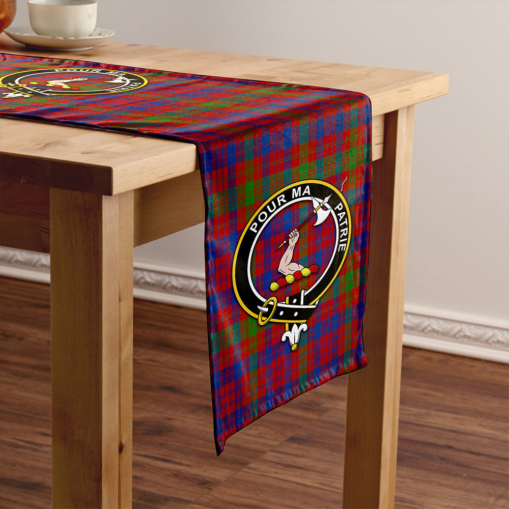 MacTier Modern Tartan Crest Table Runner