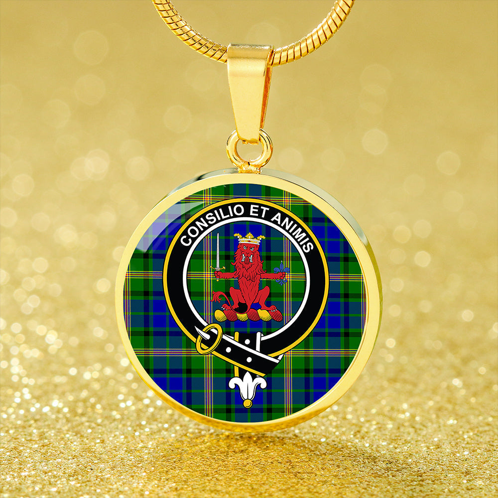 Maitland Tartan Crest Circle Necklace