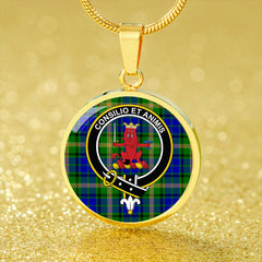 Maitland Tartan Crest Circle Necklace