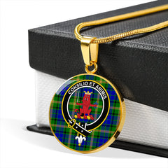 Maitland Tartan Crest Circle Necklace