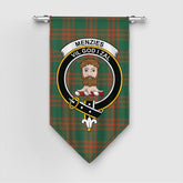 Menzies Green Ancient Tartan Crest Gonfalon