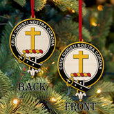 Mercer Tartan Crest Wood Acrylic Ornament