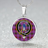 Montgomery Ancient Tartan Crest Circle Necklace