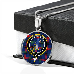Montgomery Modern Tartan Crest Circle Necklace