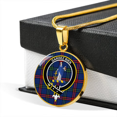 Montgomery Modern Tartan Crest Circle Necklace