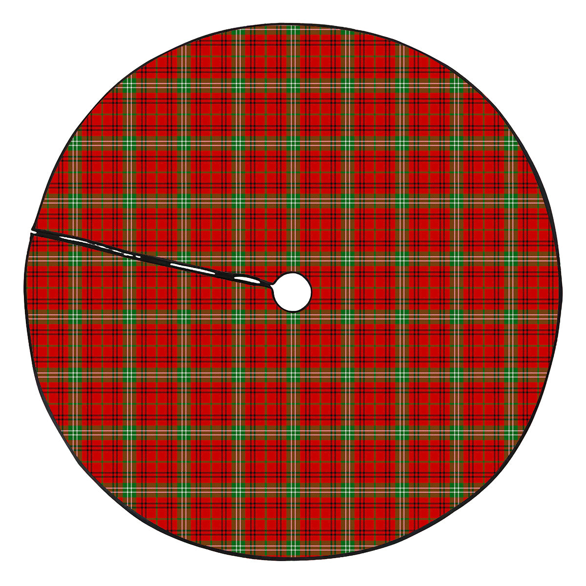 Morrison Red Modern Tartan Plaid Christmas Tree Skirt