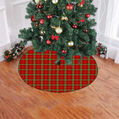 Morrison Red Modern Tartan Plaid Christmas Tree Skirt