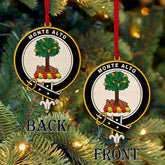 Mouat Tartan Crest Wood Acrylic Ornament