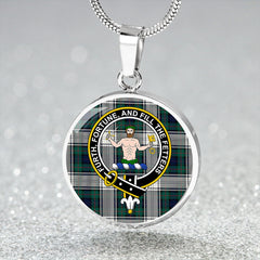 Murray of Atholl Dress (Murray Dress) Modern Tartan Crest Circle Necklace