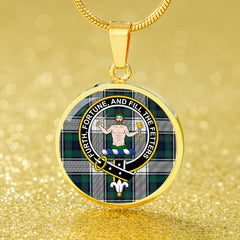 Murray of Atholl Dress (Murray Dress) Modern Tartan Crest Circle Necklace
